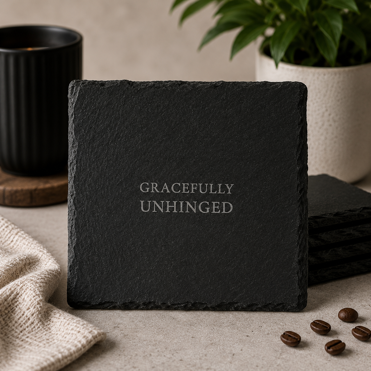 The Unhinged Collection - Engraved Slate Coasters
