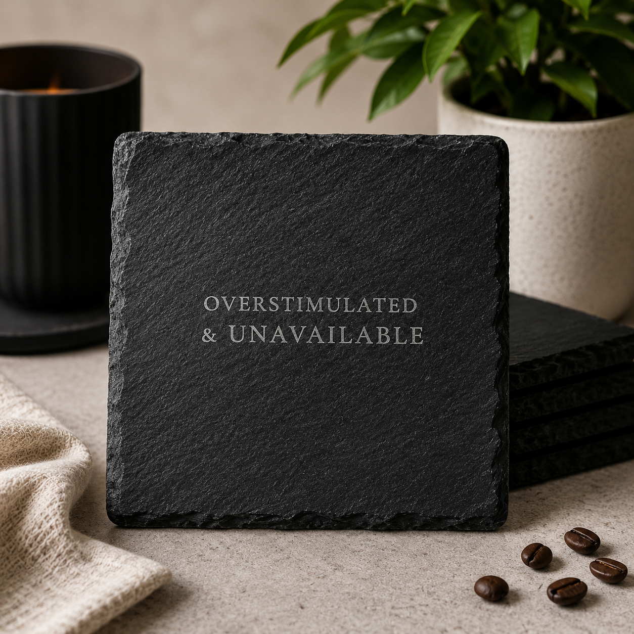 The Unhinged Collection - Engraved Slate Coasters