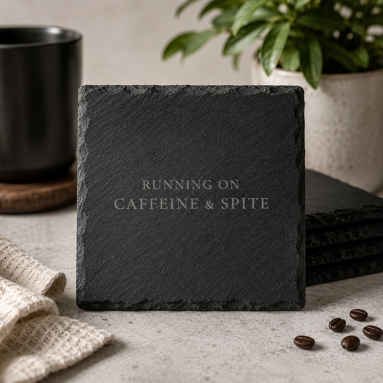 The Unhinged Collection - Engraved Slate Coasters
